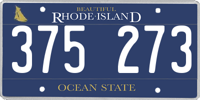 RI license plate 375273