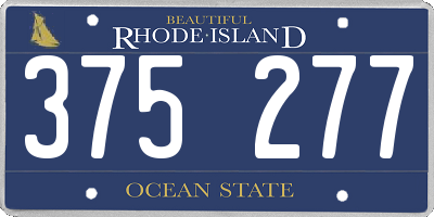 RI license plate 375277