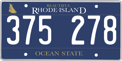 RI license plate 375278