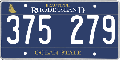 RI license plate 375279