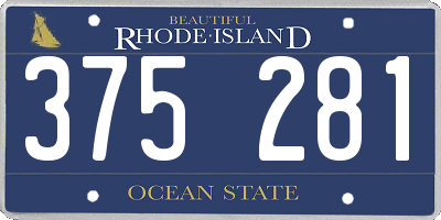 RI license plate 375281