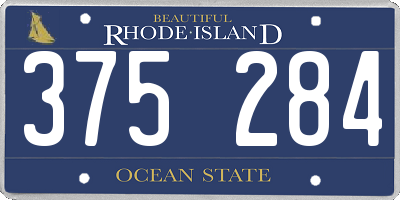 RI license plate 375284