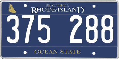 RI license plate 375288