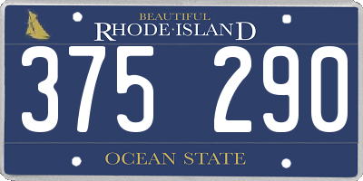 RI license plate 375290