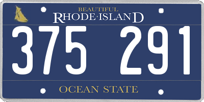 RI license plate 375291