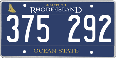 RI license plate 375292