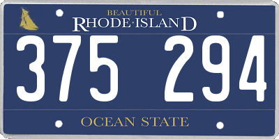 RI license plate 375294