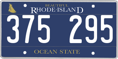 RI license plate 375295