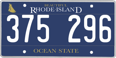 RI license plate 375296