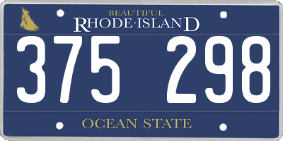 RI license plate 375298