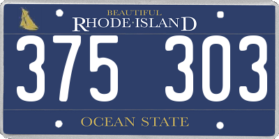 RI license plate 375303