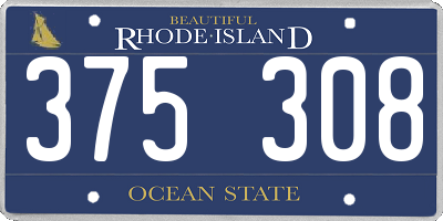 RI license plate 375308