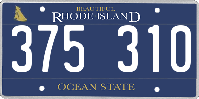 RI license plate 375310