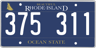 RI license plate 375311