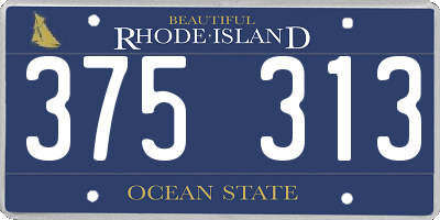RI license plate 375313