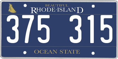 RI license plate 375315
