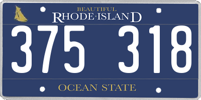 RI license plate 375318
