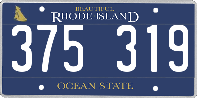 RI license plate 375319