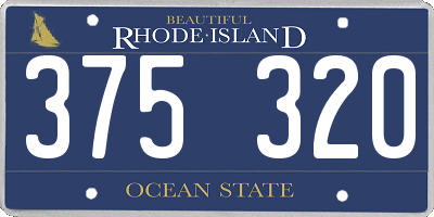 RI license plate 375320