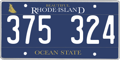 RI license plate 375324
