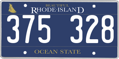 RI license plate 375328