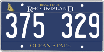 RI license plate 375329
