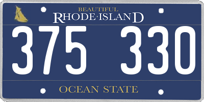RI license plate 375330