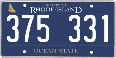 RI license plate 375331