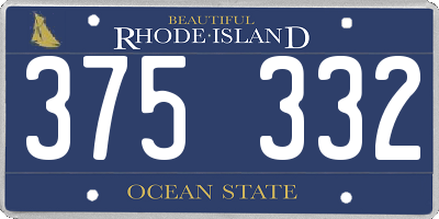 RI license plate 375332