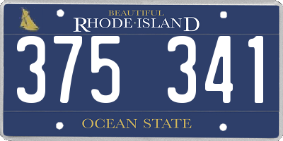 RI license plate 375341