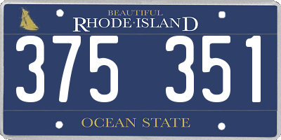RI license plate 375351