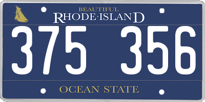 RI license plate 375356
