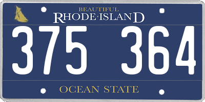 RI license plate 375364