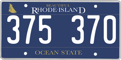 RI license plate 375370