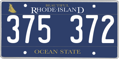 RI license plate 375372