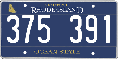 RI license plate 375391