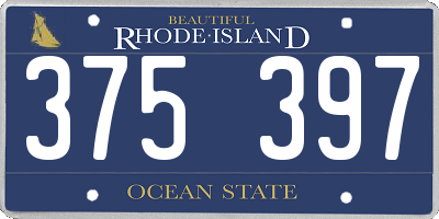 RI license plate 375397