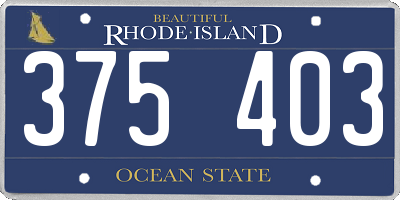 RI license plate 375403