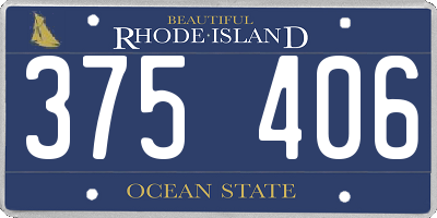 RI license plate 375406