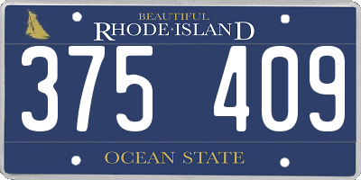 RI license plate 375409