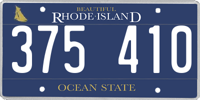 RI license plate 375410