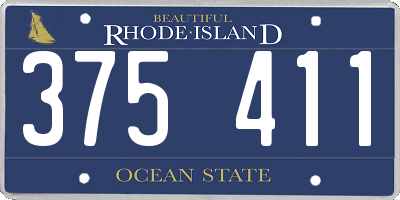RI license plate 375411
