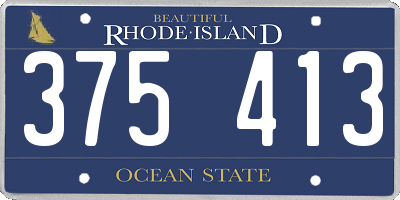 RI license plate 375413