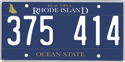 RI license plate 375414