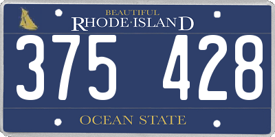 RI license plate 375428
