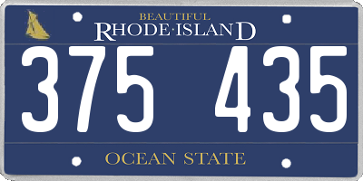 RI license plate 375435