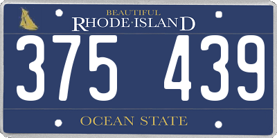 RI license plate 375439