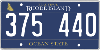RI license plate 375440