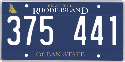 RI license plate 375441