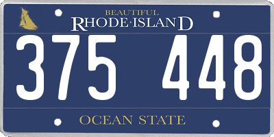 RI license plate 375448